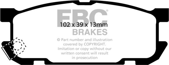 EBC Brakes DP1453 - Тормозные колодки, дисковые, комплект autospares.lv