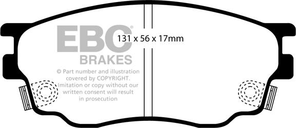 EBC Brakes DP1464 - Тормозные колодки, дисковые, комплект autospares.lv