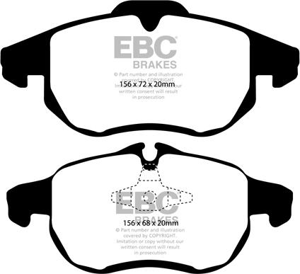 EBC Brakes DP1414 - Тормозные колодки, дисковые, комплект autospares.lv