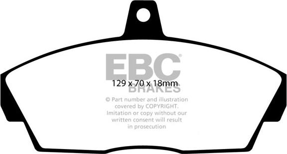 EBC Brakes DP1415 - Тормозные колодки, дисковые, комплект autospares.lv