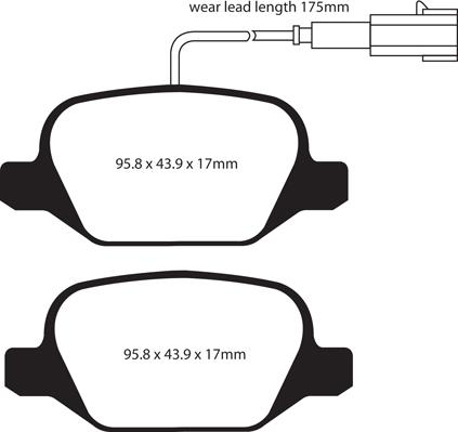 EBC Brakes DP41430/2R - Тормозные колодки, дисковые, комплект autospares.lv