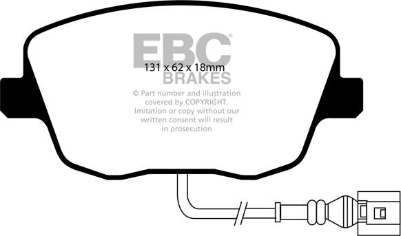 EBC Brakes DP1479 - Тормозные колодки, дисковые, комплект autospares.lv