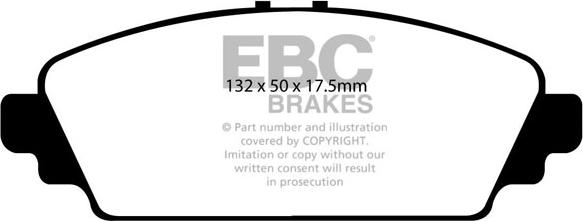 EBC Brakes DP21544 - Тормозные колодки, дисковые, комплект autospares.lv