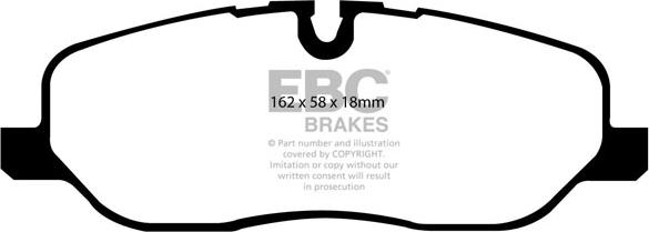 EBC Brakes DP1541 - Тормозные колодки, дисковые, комплект autospares.lv