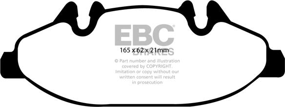 EBC Brakes DP1553 - Тормозные колодки, дисковые, комплект autospares.lv