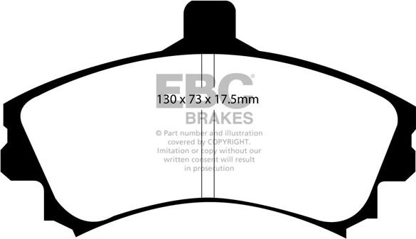 EBC Brakes DP21564 - Тормозные колодки, дисковые, комплект autospares.lv