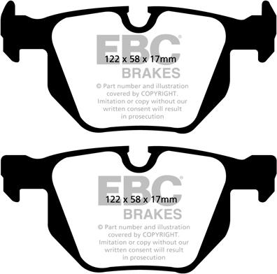 EBC Brakes DP1588 - Тормозные колодки, дисковые, комплект autospares.lv