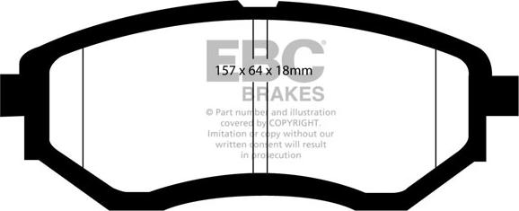 EBC Brakes DP21583 - Тормозные колодки, дисковые, комплект autospares.lv