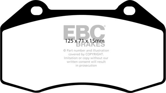 EBC Brakes DP31539C - Тормозные колодки, дисковые, комплект autospares.lv