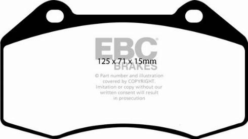 EBC Brakes DP91539 - Тормозные колодки, дисковые, комплект autospares.lv