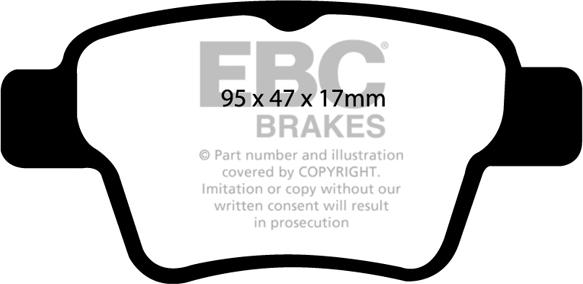 EBC Brakes DP21575 - Тормозные колодки, дисковые, комплект autospares.lv