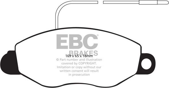 EBC Brakes DP1570 - Тормозные колодки, дисковые, комплект autospares.lv