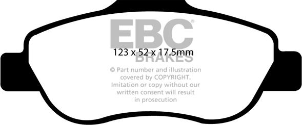 EBC Brakes DP1573 - Тормозные колодки, дисковые, комплект autospares.lv