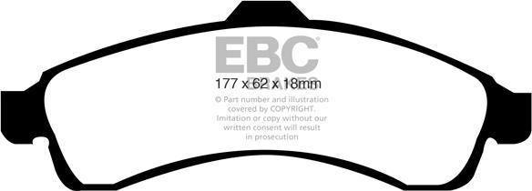 EBC Brakes DP1618 - Тормозные колодки, дисковые, комплект autospares.lv