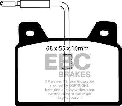 EBC Brakes DP163 - Тормозные колодки, дисковые, комплект autospares.lv