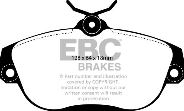 EBC Brakes DP1095 - Тормозные колодки, дисковые, комплект autospares.lv