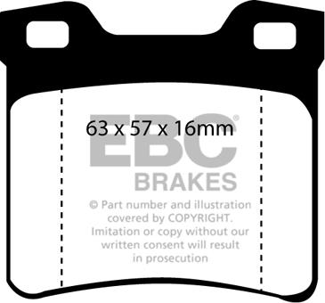 EBC Brakes DP1048 - Тормозные колодки, дисковые, комплект autospares.lv