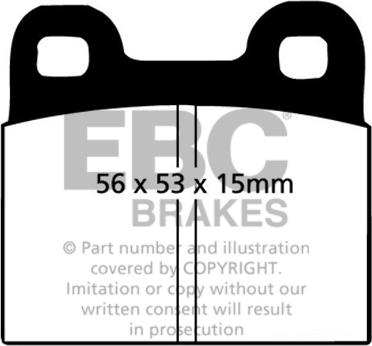 EBC Brakes DP105 - Тормозные колодки, дисковые, комплект autospares.lv