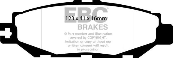 EBC Brakes DP1008 - Тормозные колодки, дисковые, комплект autospares.lv