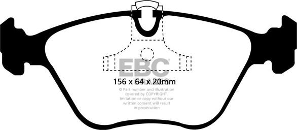 EBC Brakes DP1089 - Тормозные колодки, дисковые, комплект autospares.lv