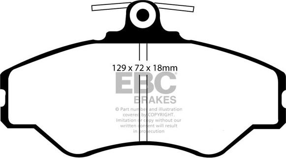 EBC Brakes DP1086 - Тормозные колодки, дисковые, комплект autospares.lv