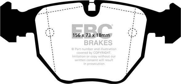 EBC Brakes DP1036 - Тормозные колодки, дисковые, комплект autospares.lv