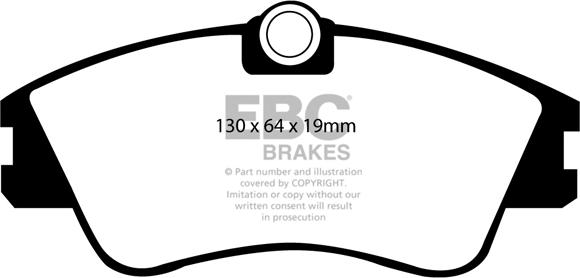 EBC Brakes DP1030 - Тормозные колодки, дисковые, комплект autospares.lv