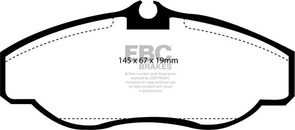 EBC Brakes DP1037 - Тормозные колодки, дисковые, комплект autospares.lv