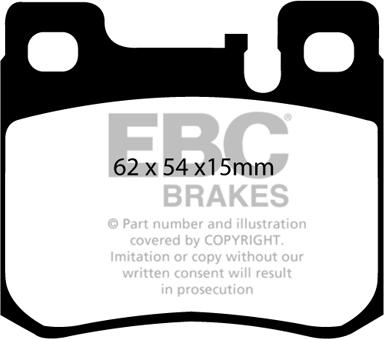 EBC Brakes DP21026 - Тормозные колодки, дисковые, комплект autospares.lv