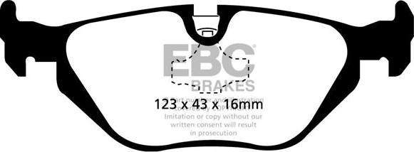 EBC Brakes DP91079 - Тормозные колодки, дисковые, комплект autospares.lv