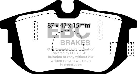 EBC Brakes DP1076 - Тормозные колодки, дисковые, комплект autospares.lv