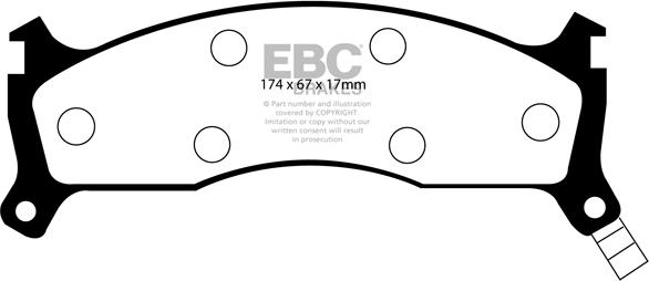EBC Brakes DP1073 - Тормозные колодки, дисковые, комплект autospares.lv