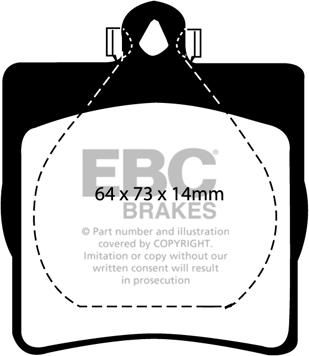 EBC Brakes DP31191C - Тормозные колодки, дисковые, комплект autospares.lv