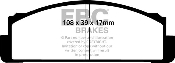 EBC Brakes DP116 - Тормозные колодки, дисковые, комплект autospares.lv