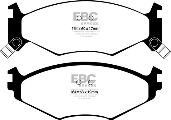 EBC Brakes DP1119 - Тормозные колодки, дисковые, комплект autospares.lv