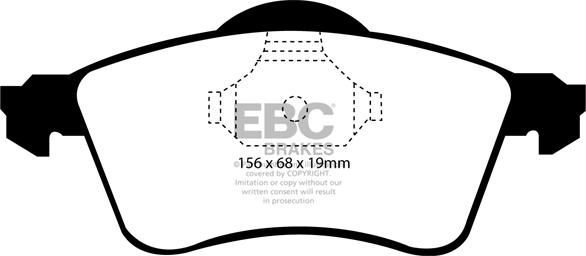 EBC Brakes DP1115 - Тормозные колодки, дисковые, комплект autospares.lv