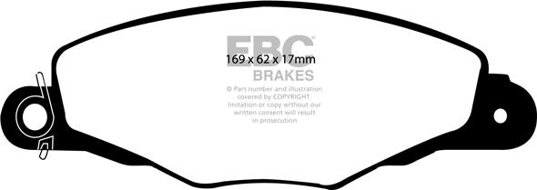 EBC Brakes DP1188 - Тормозные колодки, дисковые, комплект autospares.lv