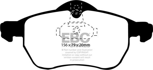 EBC Brakes DP1183 - Тормозные колодки, дисковые, комплект autospares.lv