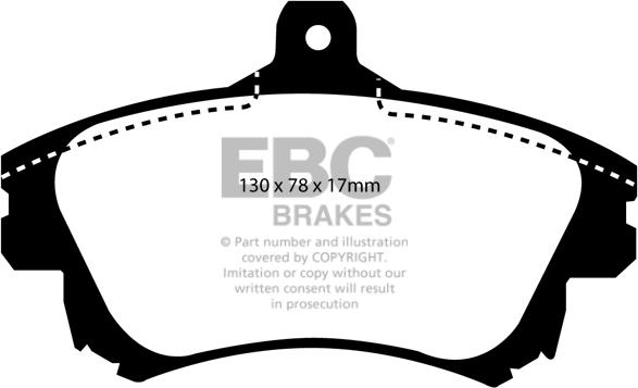 EBC Brakes DP31139C - Тормозные колодки, дисковые, комплект autospares.lv