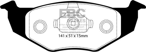 EBC Brakes DP1137 - Тормозные колодки, дисковые, комплект autospares.lv