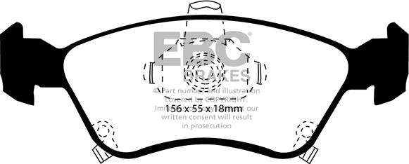 EBC Brakes DP21171 - Тормозные колодки, дисковые, комплект autospares.lv