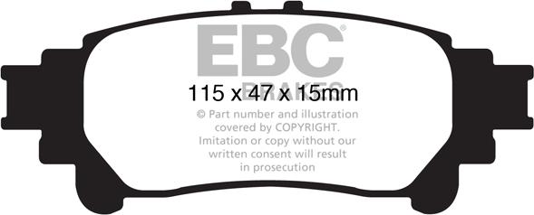 EBC Brakes DP61850 - Тормозные колодки, дисковые, комплект autospares.lv