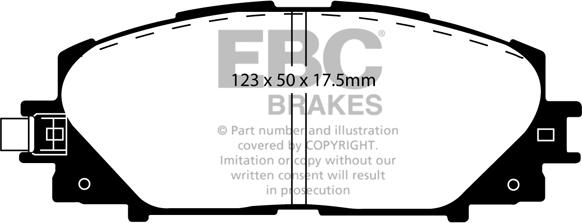 EBC Brakes DP21817 - Тормозные колодки, дисковые, комплект autospares.lv