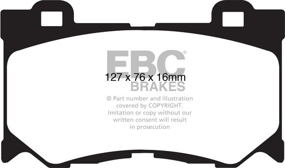 EBC Brakes DP81823RP1 - Комплект высокоэффективных тормозных колодок autospares.lv