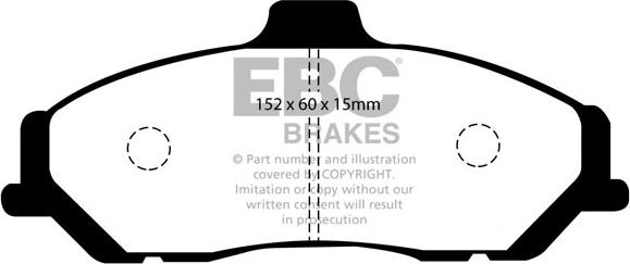 EBC Brakes DP1349 - Тормозные колодки, дисковые, комплект autospares.lv