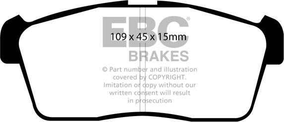 EBC Brakes DP1344 - Тормозные колодки, дисковые, комплект autospares.lv