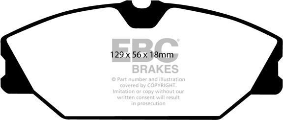 EBC Brakes DP41369R - Тормозные колодки, дисковые, комплект autospares.lv