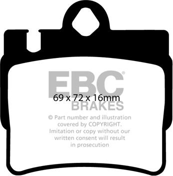 EBC Brakes DP41364R - Тормозные колодки, дисковые, комплект autospares.lv