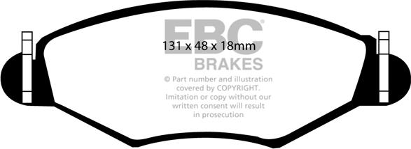 EBC Brakes DP1366 - Тормозные колодки, дисковые, комплект autospares.lv