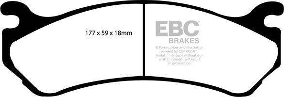 EBC Brakes DP61304 - Тормозные колодки, дисковые, комплект autospares.lv